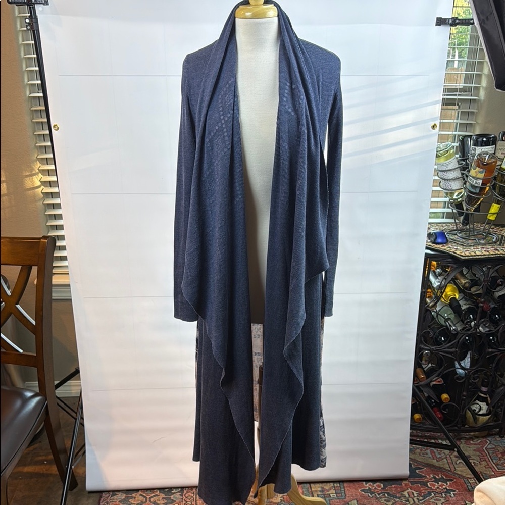 Vocal Blue Draped Duster, Small - image 2